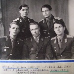 Лётная группа ст. лейтенанта Толстого: В. Лусников, Н.Н. Тарадыменко, Ф.С. Высочин, А. Масленников. Ноябрь 1959 года