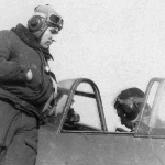 Лётчик-инструктор Геннадий Гуща, аэродром Танциреи 1953 г.