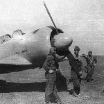 Курсанты на полётах около Як-11, аэродром Танциреи 1953 г.