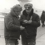 Командир АЭ Шиловский и зам. Командира АЭ по ИАС Губарев. Аэродром Ртищево, 1986 год
