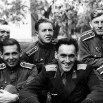 Лётная группа инструктора Караваева. Борисоглебск, 1957 г.