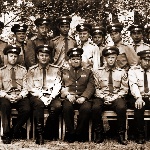 Проводы ы запас начальника химической службы подполковника Кольцова Ф.Ф. 1 ряд: Суворов В.П., Светушков А.А., Демьяненко Д.И., Ткаль В.П., Кольцов Ф.Ф., Никонов А.Н., Малков О.С., Галочкин А.С. 2 ряд: Капустин А.И., Верстаков М.А., Филиппов, Воробьёв В.Ф., Яременко А.А., Лозинский И.Б., Кудрявцев, Ковалёв К.К., Михайлов Л.М., Кокорев В.Г., Маханьков Б.А.